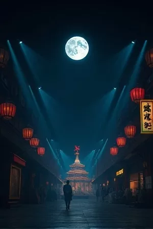 玻璃海少年动画封面，透明海面下的城市倒影